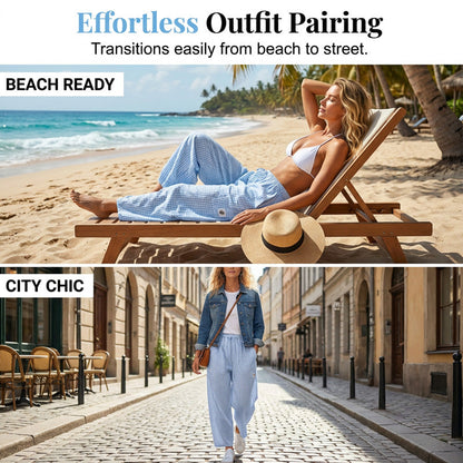 Lena — Lightweight Summer Pants with Wide Leg Design