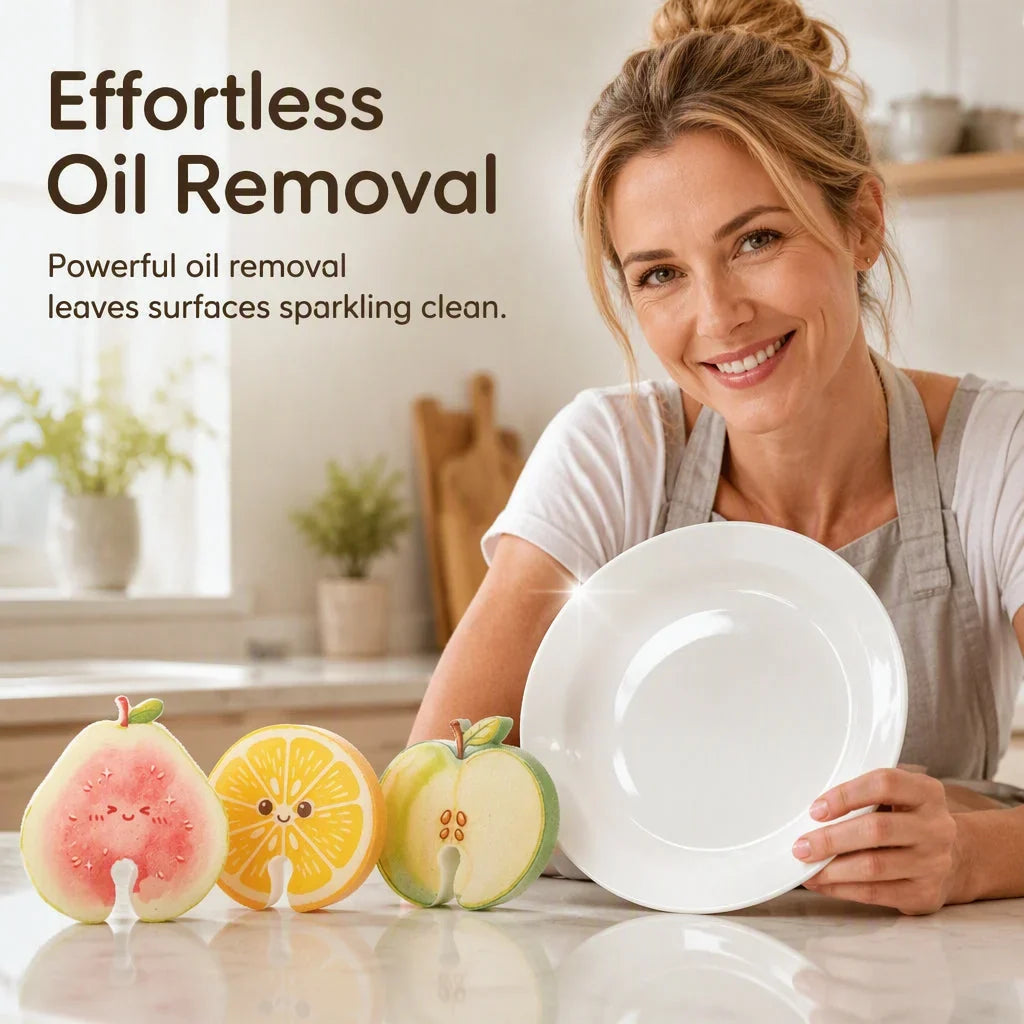 FruitBurst Sponge — Effortless Clean, Happy Hands
