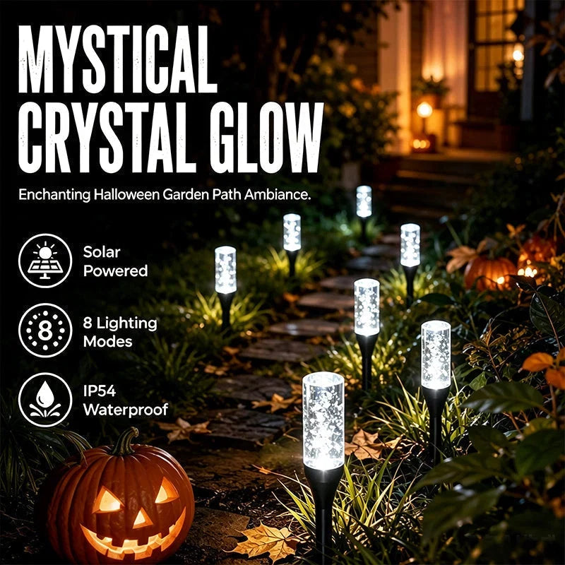 LumaLuxe — Solar Bubble Crystal Garden Stakes | 50% OFF