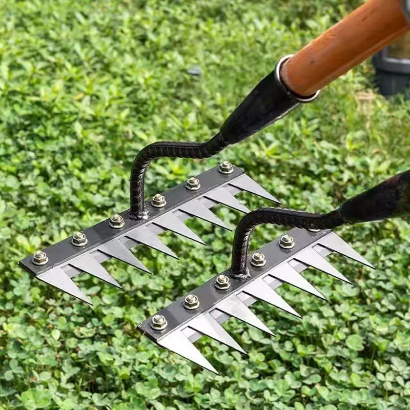 IronBloom — Carbon Steel Garden Rake | 50% OFF
