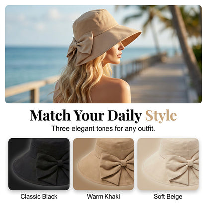 Sofia – Foldable Breathable Sun Hat with Feminine Ribbon Band