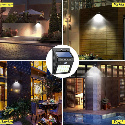 Solar-Powered LED Motion Sensor Lamp — Bright Security Light