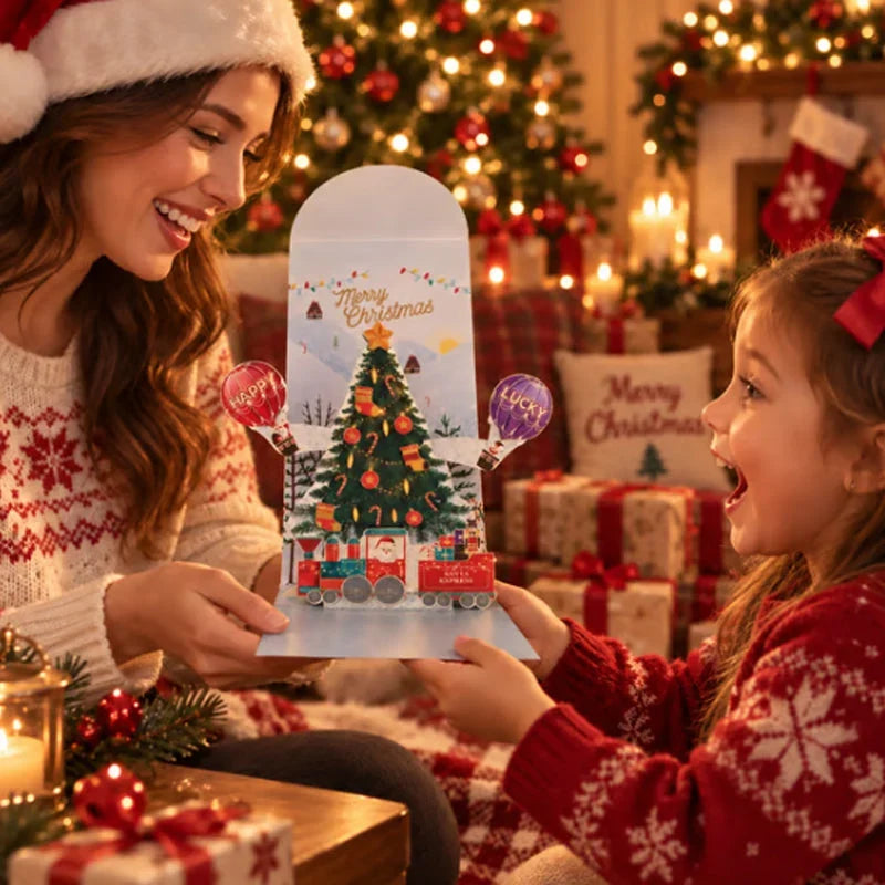 3D Holiday Pop-Up Card — Spark Joy, Create Memories