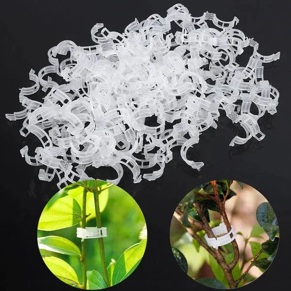 Plant Support Clips — Gentle Hold, Healthy Growth - 100 Pieces