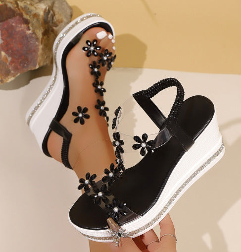 Mila – Women's Sandals with Butterfly Bead Details and Waterproof Sole