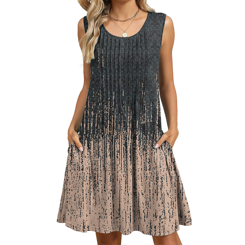 Purple – Flattering Sleeveless Dress with Breathable Fabric