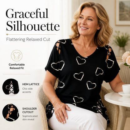 Sophia — Women's Soft Lace-Up Side T-Shirt