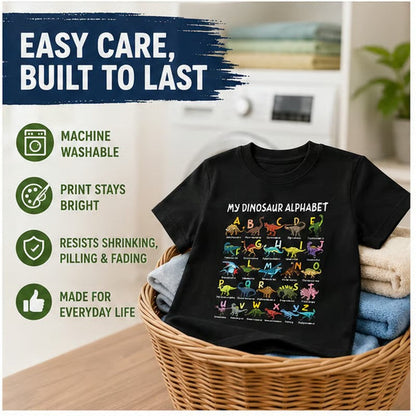 Dinosaur Alphabet Tee — Comfortable Learning Fun