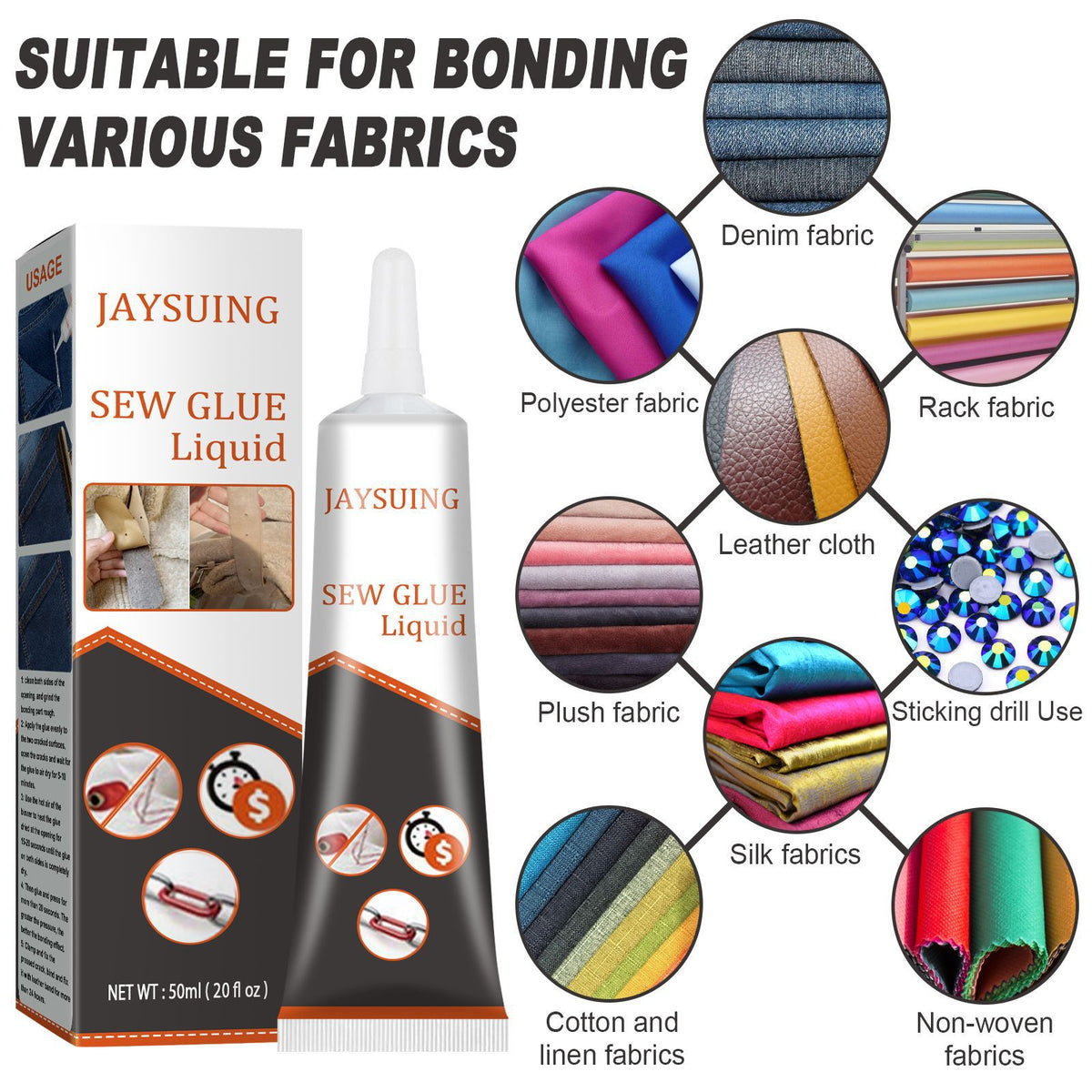 GripTight — Fabric & Clothing Repair Glue | 1+1 FREE