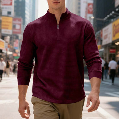 Michael — Midtown Pullover Sweatshirt with Structured Jacquard