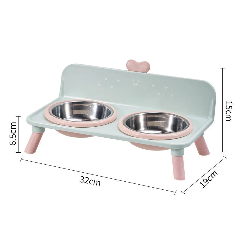 LuxPaw — Elevated Heart Pet Bowl Set | 50% OFF