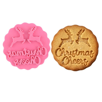 MerriMark Holiday Cookie Press Set — Perfectly Embossed Holiday Joy