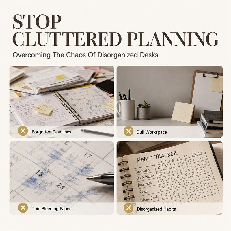 ThriveTrack Desk Calendar — Ignite Focus, Power Productivity