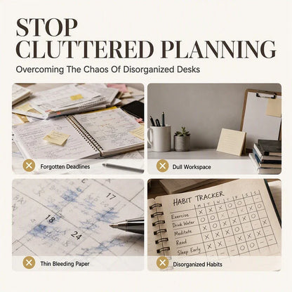 ThriveTrack Desk Calendar — Ignite Focus, Power Productivity
