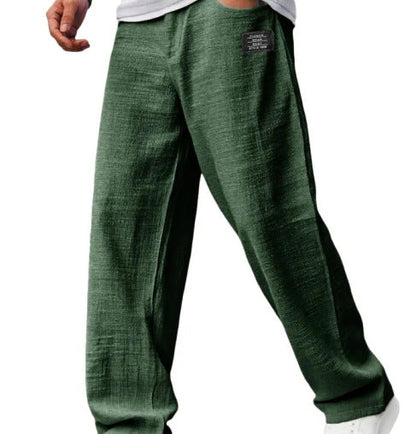 Ezra — Men's Lightweight Breathable Cotton-Linen Pants