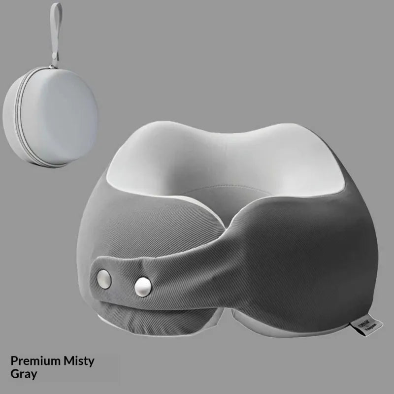 NeckEase Memory Foam Pillow — Travel Pain-Free Bliss
