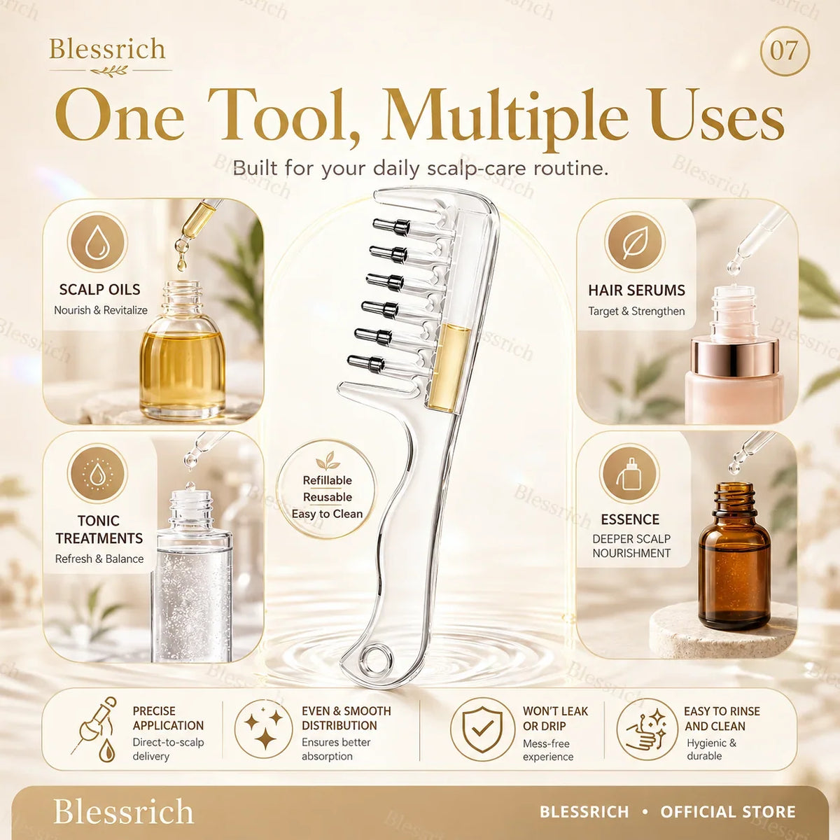 NovaScalp Serum Comb — Precise Care, Confident Scalp