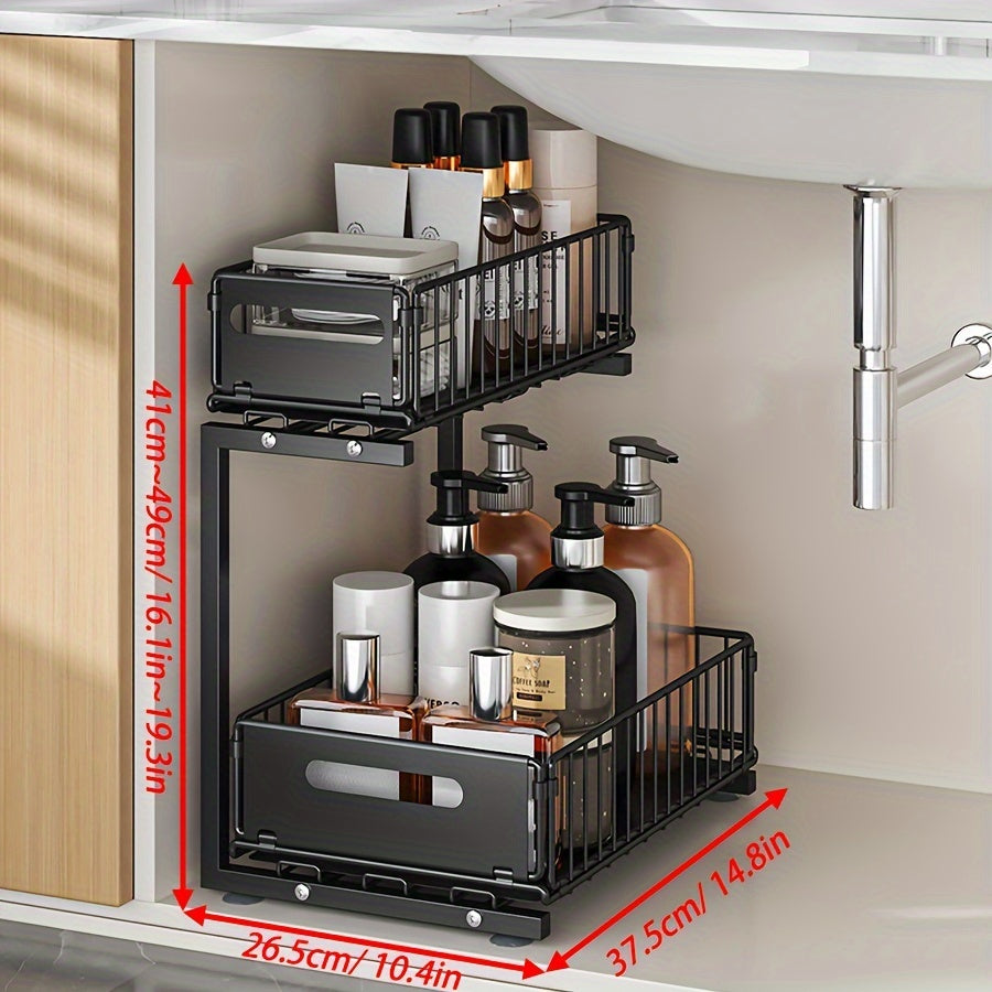 GlideNest Two-Stage Extendable Organizer – Effortless Access, Complete Calm