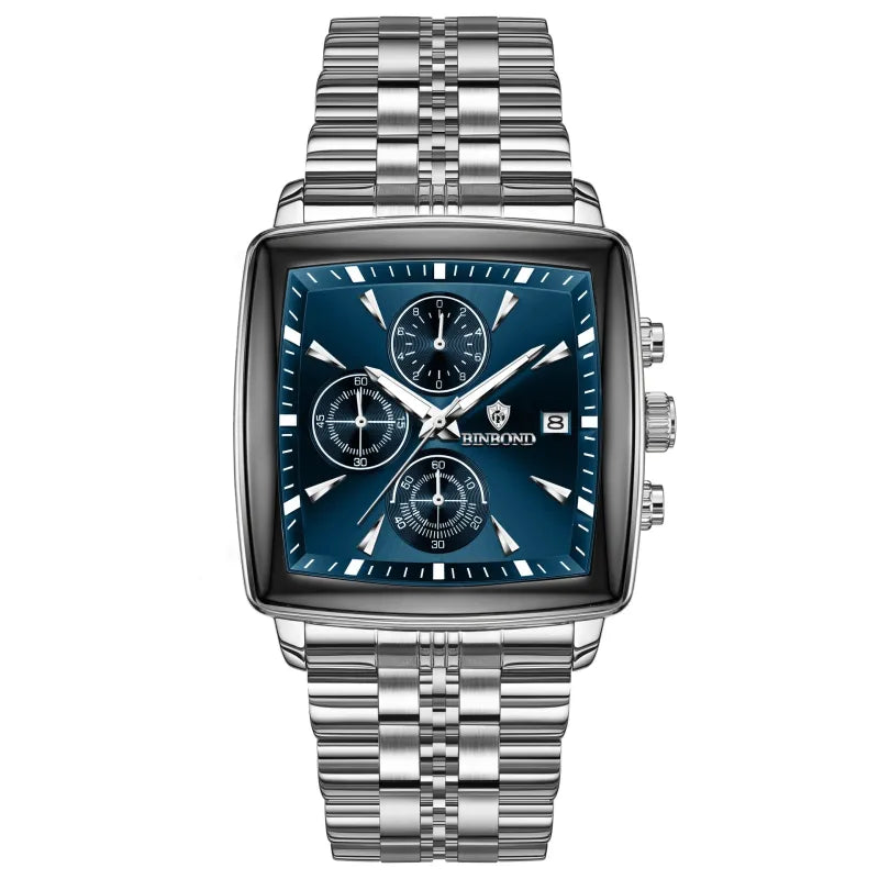 VeroLuxe Square Chronograph — Command Confidence Instantly