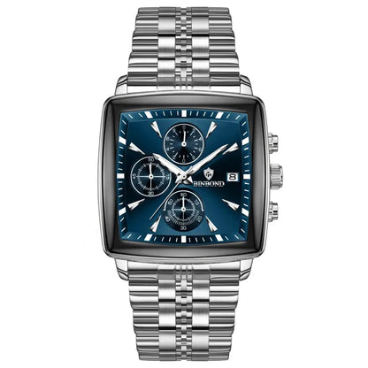 VeroLuxe Square Chronograph — Command Confidence Instantly