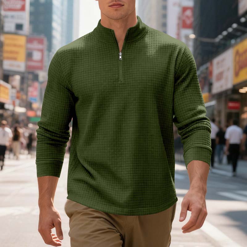 Michael — Midtown Pullover Sweatshirt with Structured Jacquard