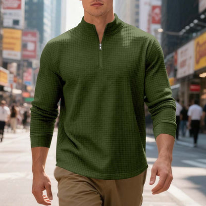 Michael — Midtown Pullover Sweatshirt with Structured Jacquard