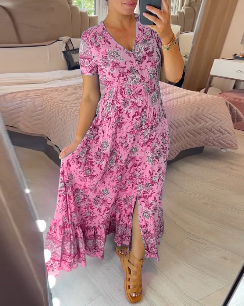 Isla – Flattering Summer Dress with V-Neckline Made of Stretch Cotton