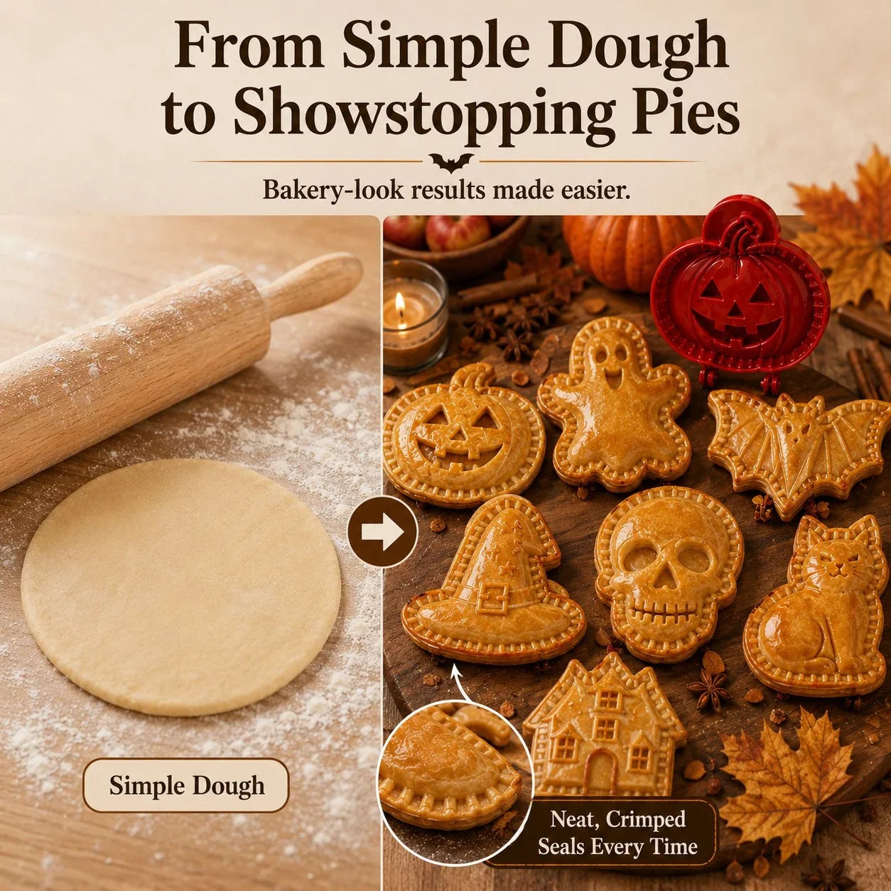 SpookEase — Halloween Mini Pie Mold Set | 1+1 FREE