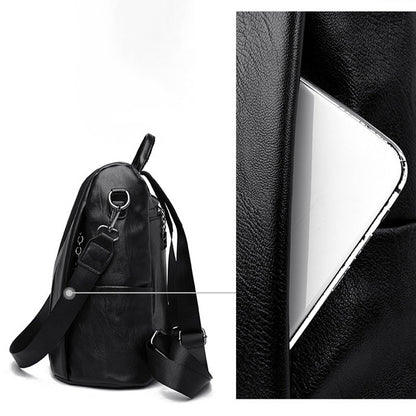 Hugo – Elegant PU Leather Backpack with Smart Compartments