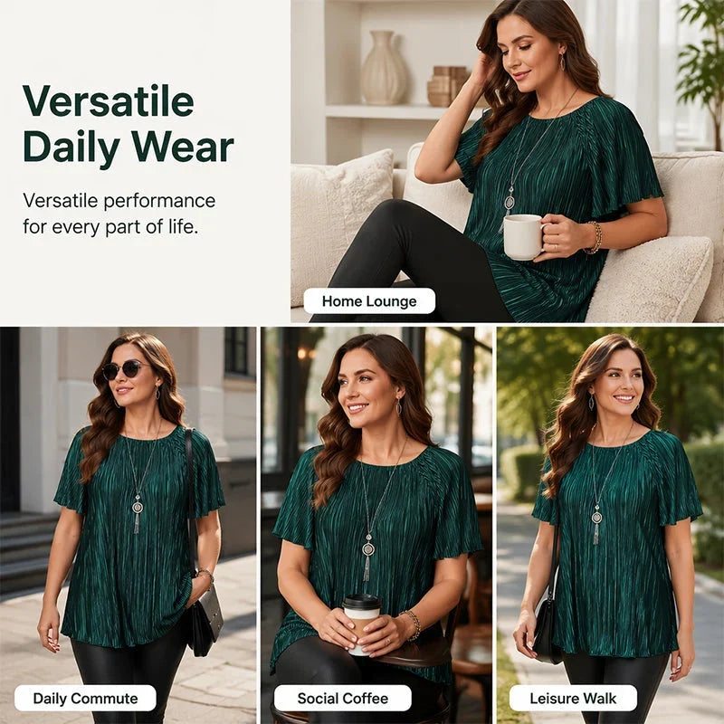 Serena — Stretchy Plus Size Women's Blouse with Elegant Fit