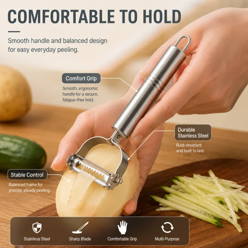 Dual-Edge Artisan Slicer — Effortless Prep Confidence