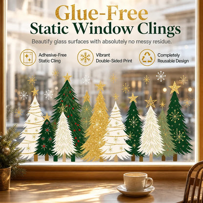 CrystalMist Holiday Window Clings — Instant Festive Glow