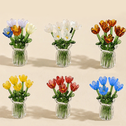 MiriFlor Mini Glass Flowers — Effortless Color Magic
