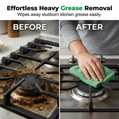 Microfiber Cleaning Sheets — Effortless Grease Erase