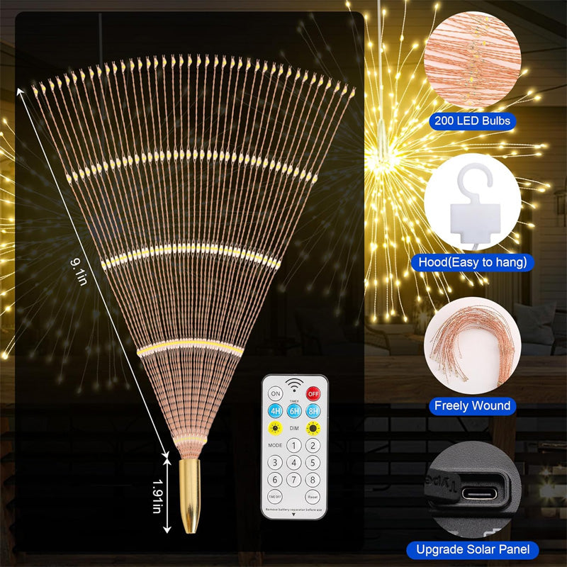 LumaFlares — Solar Firework Lights | 50% OFF