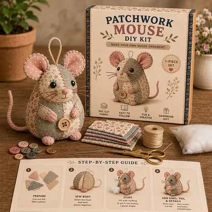 Enchanting Vintage Plush Mouse — Handcrafted Quiet Joy