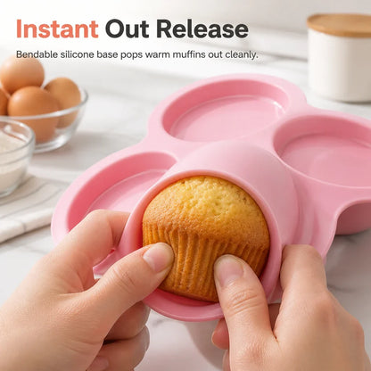 FlexiBake Pro — 4-Cavity Silicone Baking Mold | 1+1 FREE
