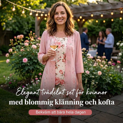 Olivia – Women's Two-Piece Set Made of Chiffon with Cardigan