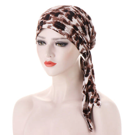 Ava — Floral Pre-Tied Headscarf with Soft Comfort