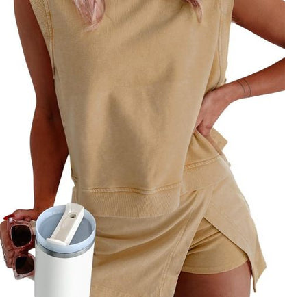 Fenna – Women's Two-Piece Tank Top and Skort Set for Active Comfort