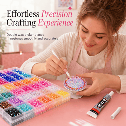 CrystalGlow - DIY-Bastelset mit Strasssteinen | 50% RABATT
