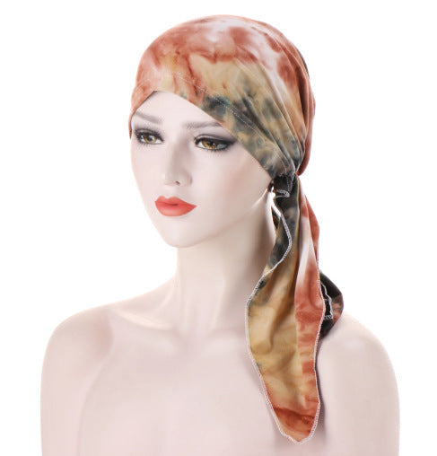 Ava — Floral Pre-Tied Headscarf with Soft Comfort