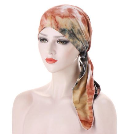 Ava — Floral Pre-Tied Headscarf with Soft Comfort