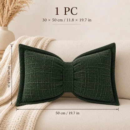 Bow Plush Throw Pillow — Cozy Elegance Instantly