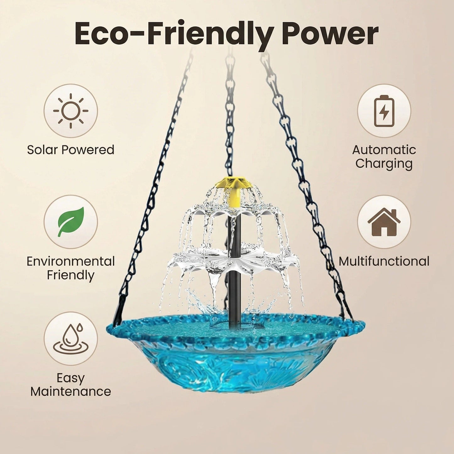 SolarFlow – Solar Water Fountain | 50% OFF