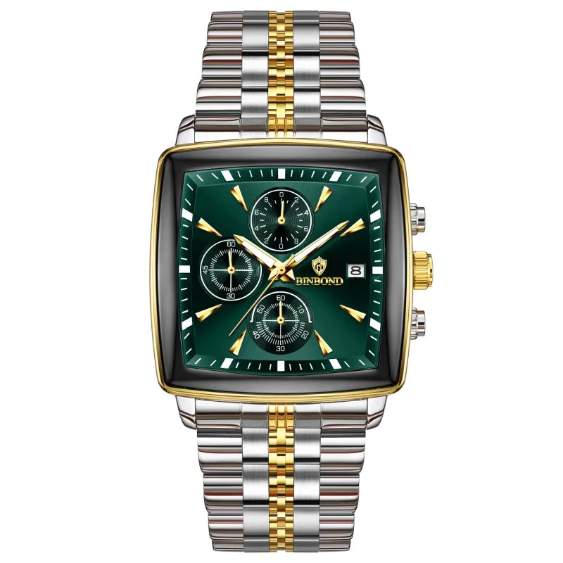 VeroLuxe Square Chronograph — Command Confidence Instantly