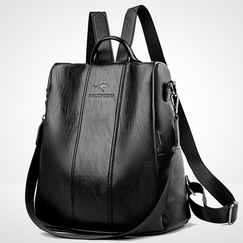 Hugo – Elegant PU Leather Backpack with Smart Compartments