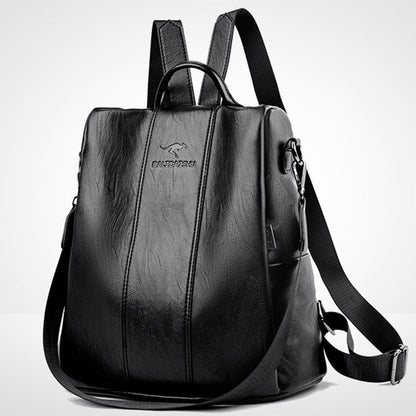 Hugo – Elegant PU Leather Backpack with Smart Compartments