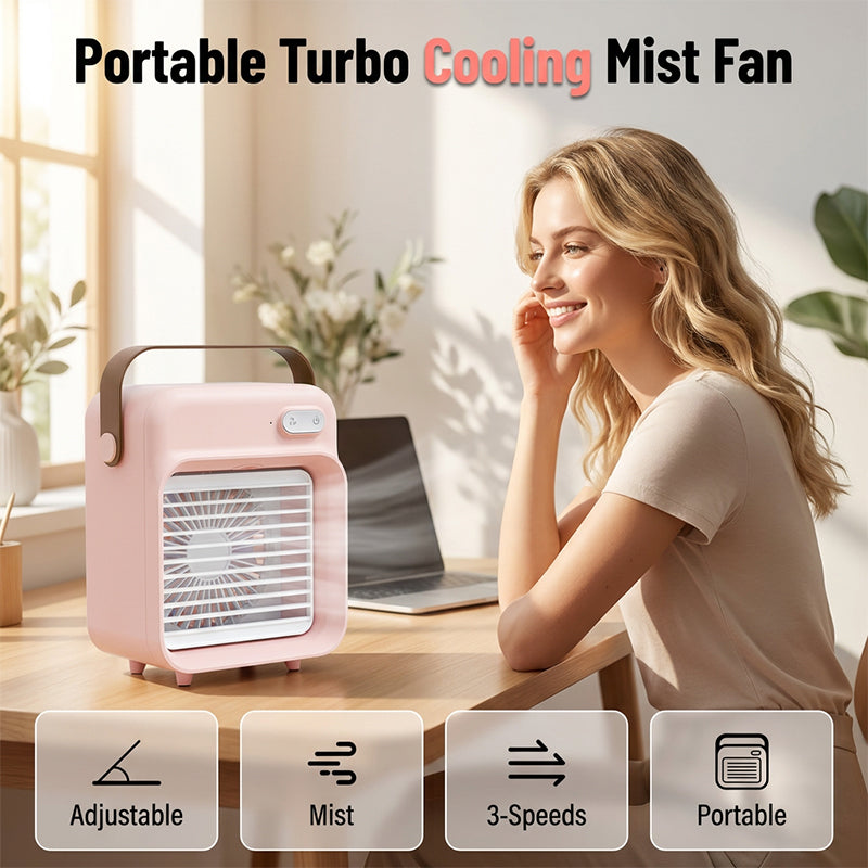 AeroMist Portable Fan — Instant Cooling, Hydration, Freedom
