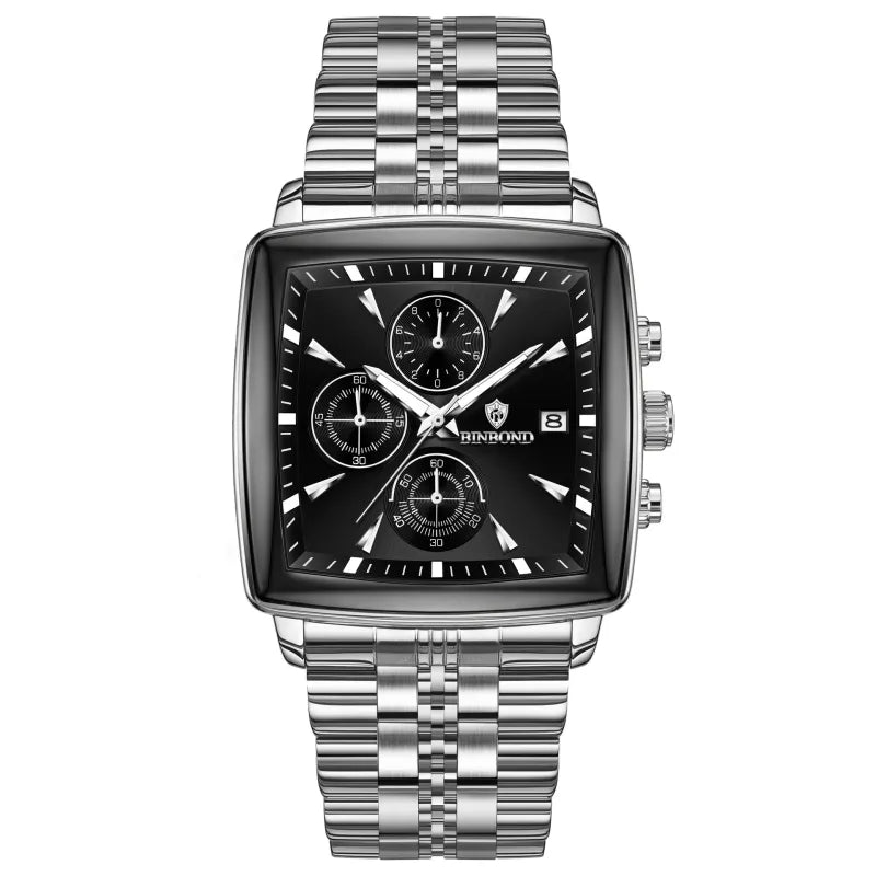 VeroLuxe Square Chronograph — Command Confidence Instantly